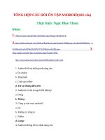 TỔNG HỢP CÂU HỎI ÔN TẬP ANDROID