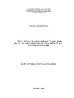 Tăng cường các hoạt động của học sinh trong dạy học hàm số lũy thừa, hàm số mũ và hàm số lôgarit   