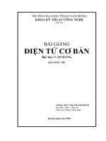 Bài giảng Điện tử cơ bản: Phần 1 - ĐH Phạm Văn Đồng