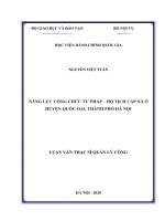 Năng lực công chức tư pháp   hộ tịch cấp xã ở huyện quốc oai, thành phố hà nội 