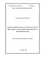 tinh giản biên chế ở các cơ quan chuyên môn thuộc ủy ban nhân dân huyện ba vì,thành phố hà nội 