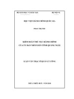 KIỂM SOÁT THỦ tục HÀNH CHÍNH của ủy BAN NHÂN dân TỈNH QUẢNG NGÃI 