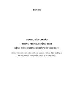 Hướng dẫn cơ bản trong phòng, chống dịch bệnh viêm đường hô hấp cấp covid-19  (Dành cho sinh viên năm cuối các ngành: Y khoa, Diều dưỡng, Y học dự phòng, Xét nghiệm y học, Y