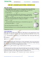 Bài giảng chuyên đề luyện thi đại học Vật lý – Chương 1 (Chủ đề 2): Momen quán tính - Momen lực