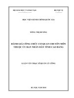 Đánh giá công chức cơ quan chuyên môn thuộc ủy ban nhân dân tỉnh cao bằng 