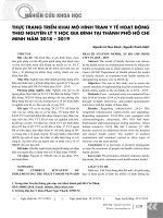 Thực trạng triển khai mô hình trạm y tế hoạt động theo nguyên lý y học gia đình tại thành phố Hồ Chí Minh năm 2018-2019