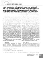Thực trạng kiến thức và thực hành của người có thẻ bảo hiểm y tế trong sử dụng dịch vụ khám chữa bệnh ở các cơ sở y tế công và một số yếu tố ảnh hưởng tại tỉnh Viêng Chăn, CHDCND