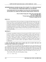Mô hình phẳng đánh giá độ lún cố kết của nền đất được xử lý bằng bấc thấm kết hợp gia tải trước