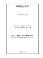 Quản lý hoạt động bán hàng tại công ty honda việt nam