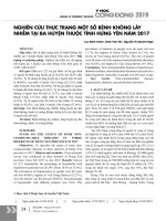 Nghiên cứu thực trạng một số bệnh không lây nhiễm tại ba huyện thuộc tỉnh Hưng Yên năm 2017