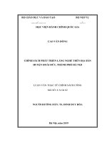 Chính sách phát triển làng nghề trên địa bàn huyện hoài đức, thành phố hà nội 