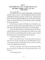 Một số biện pháp nâng cao hiệu quả công tác bồi dưỡng thường xuyên giáo viên