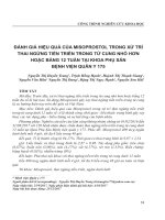 Đánh giá hiệu quả của Misoprostol trong xử trí thai ngừng tiến triển trong tử cung nhỏ hơn hoặc bằng 12 tuần tại khoa phụ sản Bệnh viện Quân y 175