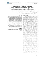 Thực trạng tổ chức và tham gia hoạt động ngoại khóa của sinh viên trường Đại học Xây dựng miền Trung