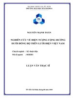 Nghiên cứu về hiện tượng cộng hưởng dưới đồng bộ trên lưới điện việt nam