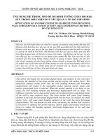 Ứng dụng hệ thống neo để ổn định tường chắn hố đào sâu trong điều kiện đất yếu quận 1, TP. Hồ Chí Minh
