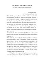 Việc quản lý đảng viên của Chi bộ chi điểm ngân hàng Thuận Châu