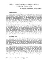 Quản lý nguồn nước phục vụ nhu cầu sản xuất và sinh hoạt ở nông thôn