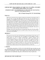 Chế độ thủy thạch động lực của khu vực cửa sông, ven biển vùng Đồng Bằng Sông Cửu Long