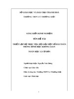 Thiết lập hệ trục tọa độ giải một số dạng toán Hình học không gian