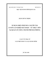 Áp dụng biện pháp đưa người vào cơ sở cai nghiện bắt buộc   từ thực tiễn quận lê chân, thành phố hải phòng 