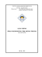 Giáo trình Phay bánh răng trụ răng thẳng - CĐ Nghề Công Nghiệp Hà Nội