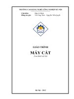 Giáo trình Máy cắt - CĐ Nghề Công Nghiệp Hà Nội
