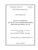 Quản lý tài chính tại ban quản lý dự án đường hồ chí minh thuộc bộ giao thông vận tải 