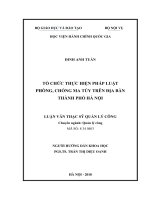 Tổ chức thực hiện pháp luật phòng, chống ma túy trên dịa bàn thành phố hà nội 