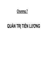 Bài giảng Quản trị nguồn nhân lực: Chương 7 - Cao đẳng Đại Việt Sài Gòn