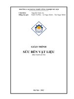 Giáo trình Sức bền vật liệu - CĐ Nghề Công Nghiệp Hà Nội