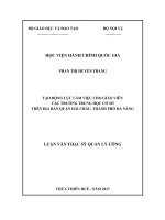 TẠO ĐỘNG lực làm VIỆC CHO GIÁO VIÊN các TRƯỜNG TRUNG học cơ sở TRÊN địa bàn QUẬN hải CHÂU, THÀNH PHỐ đà NẴNG 