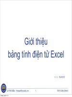 Bài giảng Tin học ứng dụng nâng cao: Giới thiệu bảng tính điện tử Excel - Lê Viết Mẫn