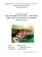 Một số biện pháp giúp trẻ 5 – 6 tuổi tiếp cận phương tiện công nghệ thông tin tại trường mầm non Sao Mai