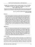 Nghiên cứu, đánh giá chất lượng nước vùng cửa sông ven biển Vũng Tàu tới Trà Vinh phục vụ yêu cầu phát triển thủy sản