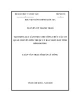 Tạo động lực làm việc cho công chức các cơ quan chuyên môn thuộc UBND tỉnh bình dương 