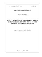 QLNN về thi đua khen thưởng ở một số bệnh viện trực thuộc bộ y tế trên địa bàn thành phố hà nội 