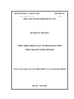 Thực hiện pháp luật về bình đẳng giới trên địa bàn tỉnh yên bái 