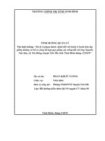 Tieu luan tinh huong QLNN: Xử lý vi phạm hành chính về hành vi buôn bán lúa giống không có hồ sơ công bố hợp quy giống cây trồng