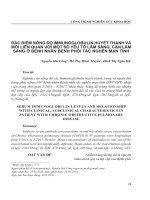 Đặc điểm nồng độ Immunoglobulin huyết thanh và mối liên quan với một số yếu tố lâm sàng, cận lâm sàng ở bệnh nhân bệnh phổi tắc nghẽn mạn tính