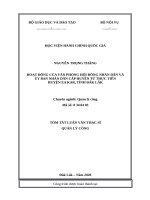 Hoạt động của văn phòng hội đồng nhân dân và ủy ban nhân dân cấp huyện, từ thực tiễn huyện ea kar, tỉnh đắk lắk tt 