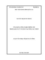 Ứng dụng công nghệ thông tin trong quản lý văn bản tại tổng cục thuế 