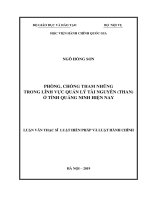 Phòng, chống tham nhũng trong lĩnh vực quản lý tài nguyên (than) ở tỉnh quảng ninh hiện nay 