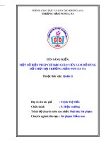 Một số biện pháp chỉ đạo giáo viên làm đồ dùng đồ chơi tự tạo ở trường mầm non Ea Na