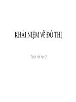 Bài giảng Toán rời rạc 2 - Khái niệm về đồ thị