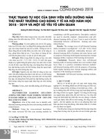 Thực trạng tự học của sinh viên điều dưỡng năm thứ nhất trường Cao đẳng Y tế Hà Nội năm học 2018-2019 và một số yếu tố liên quan