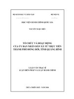 TỔ CHỨC và HOẠT ĐỘNG của ủy BAN NHÂN dân xã   từ THỰC TIỄN THÀNH PHỐ ĐỒNG hới, TỈNH QUẢNG BÌNH 