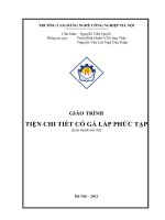 Giáo trình Tiện chi tiết có gá lắp phức tạp - CĐ Nghề Công Nghiệp Hà Nội