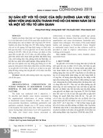 Sự gắn kết với tổ chức của điều dưỡng làm việc tại Bệnh viện Ung bướu thành phố Hồ Chí Minh năm 2018 và một số yếu tố liên quan