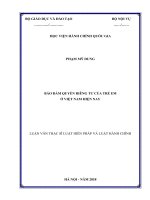 Bảo đảm quyền riêng tư của trẻ em ở việt nam hiện nay 